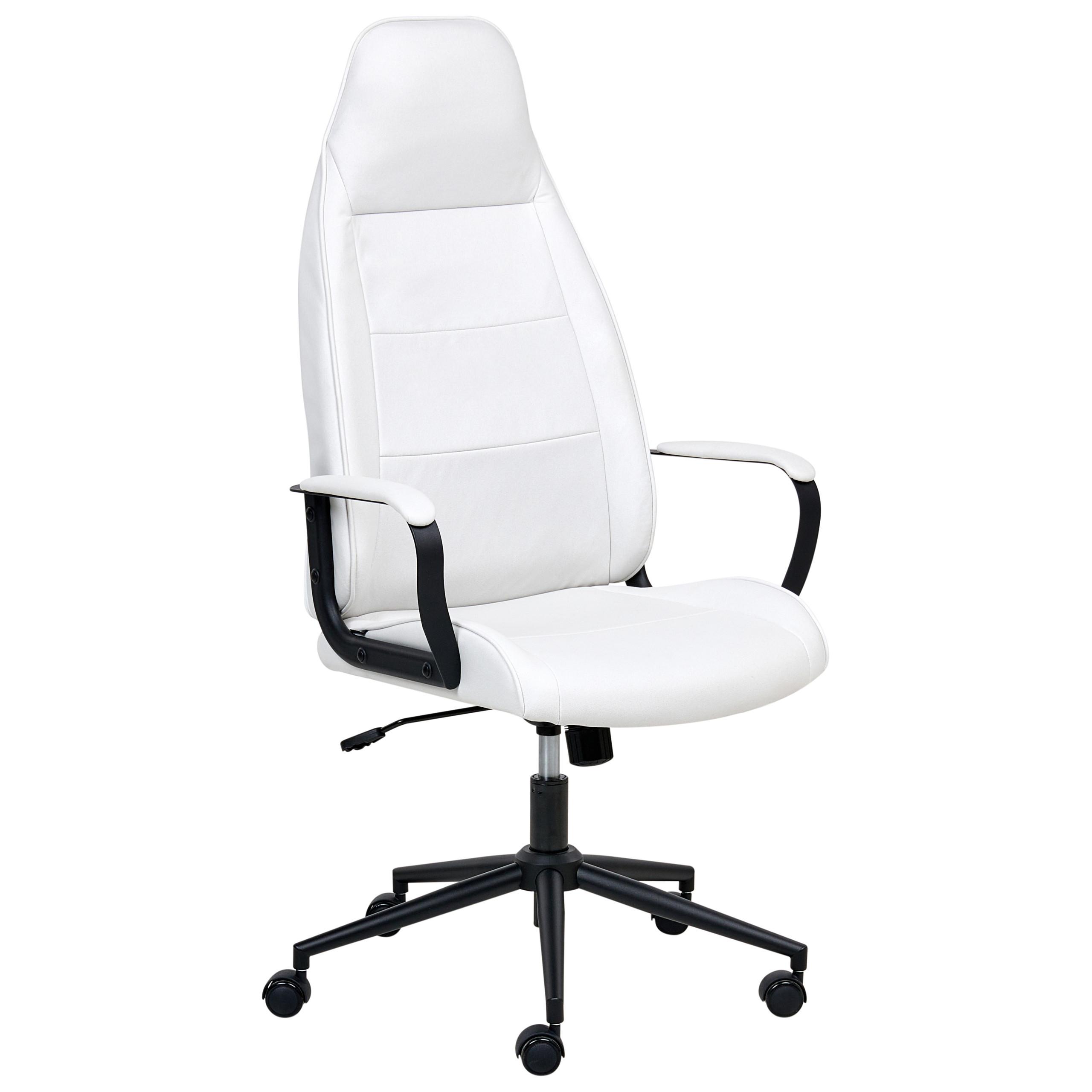 BÜROSTUHL Cremeweiß Rebel - Schwarz/Weiß, Textil (67/120/67cm) - Beliani