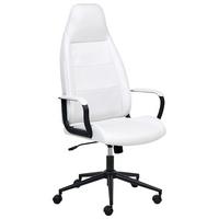 BÜROSTUHL Cremeweiß Rebel - Schwarz/Weiß, Textil (67/120/67cm) - Beliani