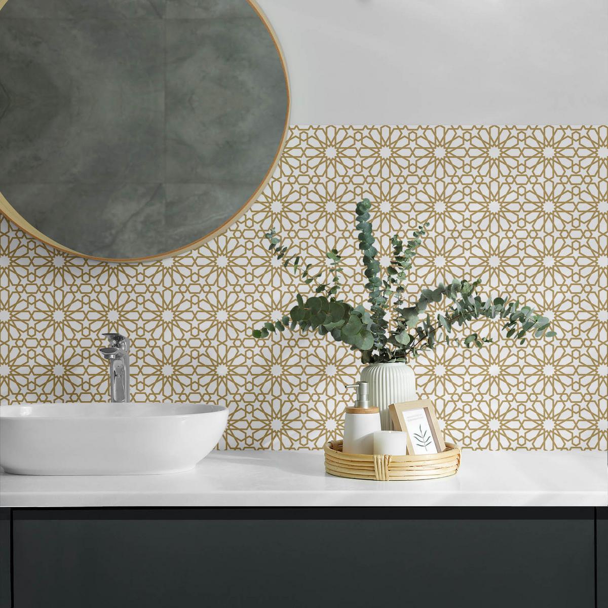 WANDPANEEL 6x 60x30 cm selbstklebend Zahira - Ecru, Kunststoff (30/1.6/60cm) - Wallfluent