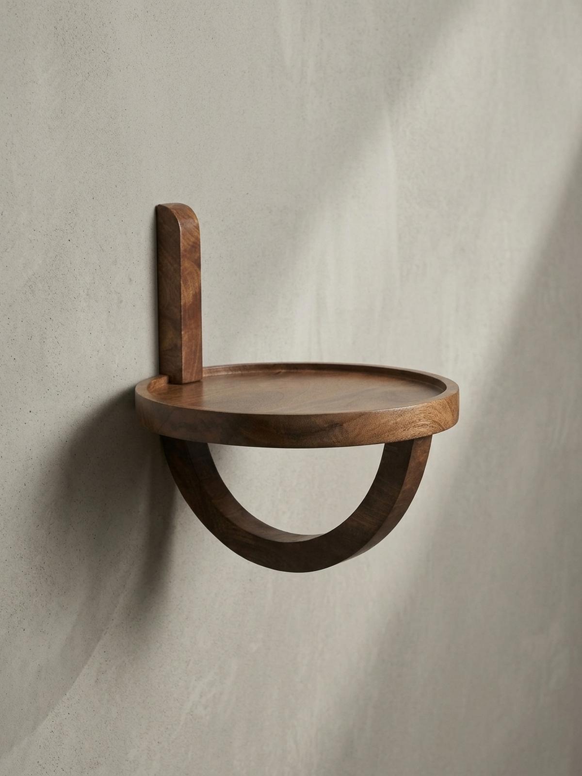 WANDREGAL Mango Massivholz Modern Stil 30x33x30 cm Rund - Braun, Holz (30/33/30cm) - KADIMA DESIGN