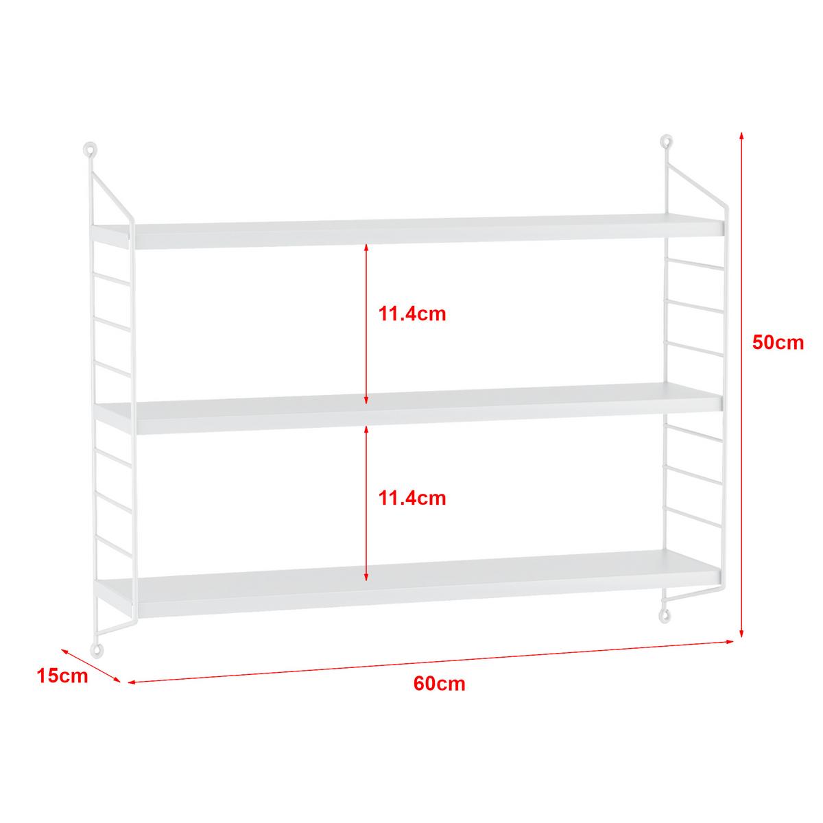 WANDREGAL Strängnäs modular - Weiß, Metall (60/50/15cm) - [en.casa]