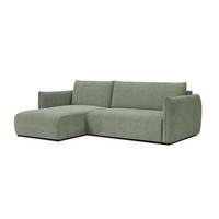ECKSOFA TAUER 3-Sitzer rechts, mint - Schwarz/Grün, Holz/Textil (248/173cm) - Wozimo