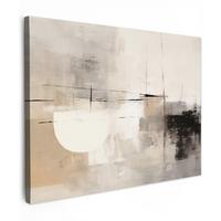 LEINWANDBILD Abstrakt - Kunst - Grau Wandbild 40x30 cm - Hellgrau, Textil (40/30cm) - MuchoWow