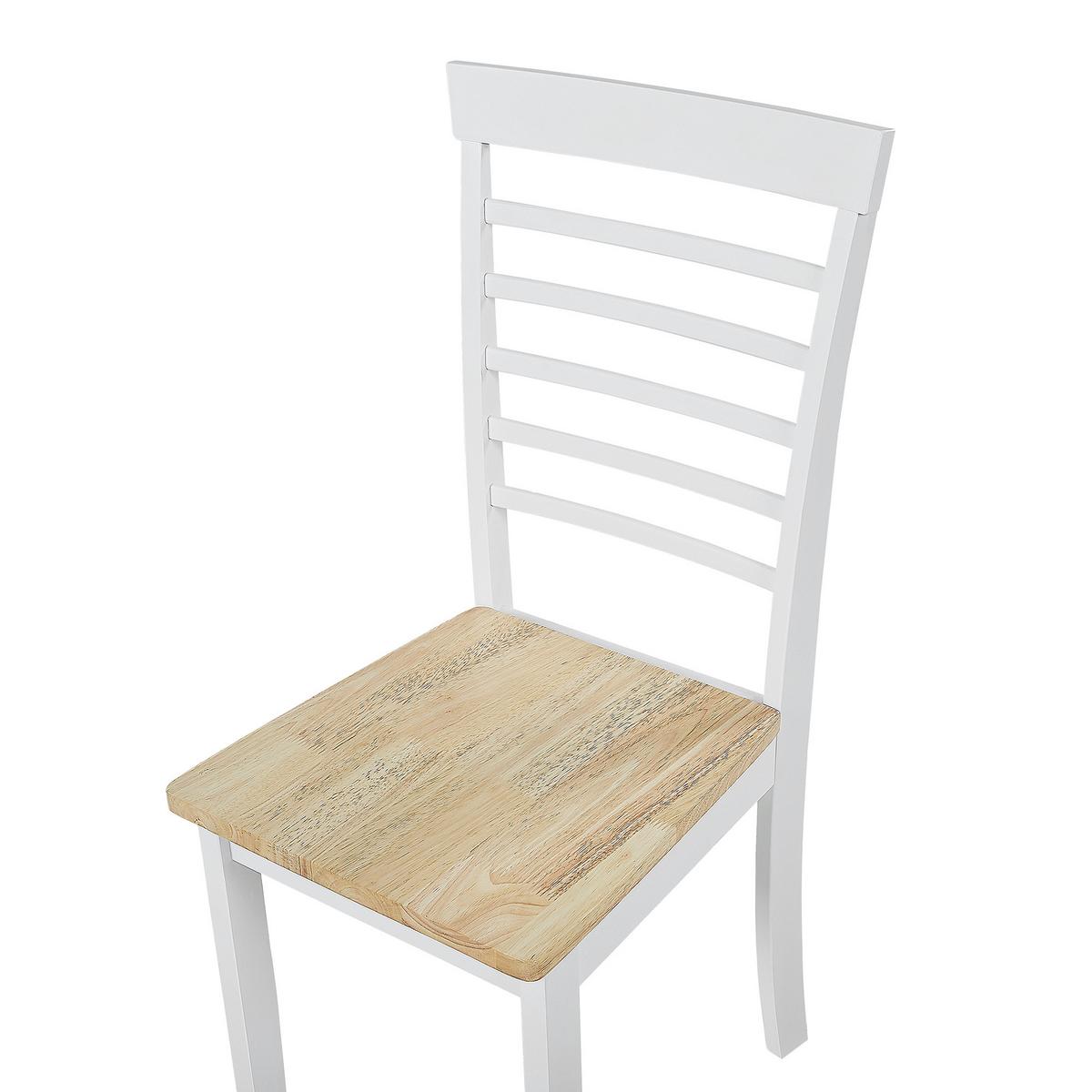 ESSZIMMERSTUHL 2er-Set Gummibaumholz Heller Holzfarbton Battersby - Hellbraun, Holz (40/94/40cm) - Beliani