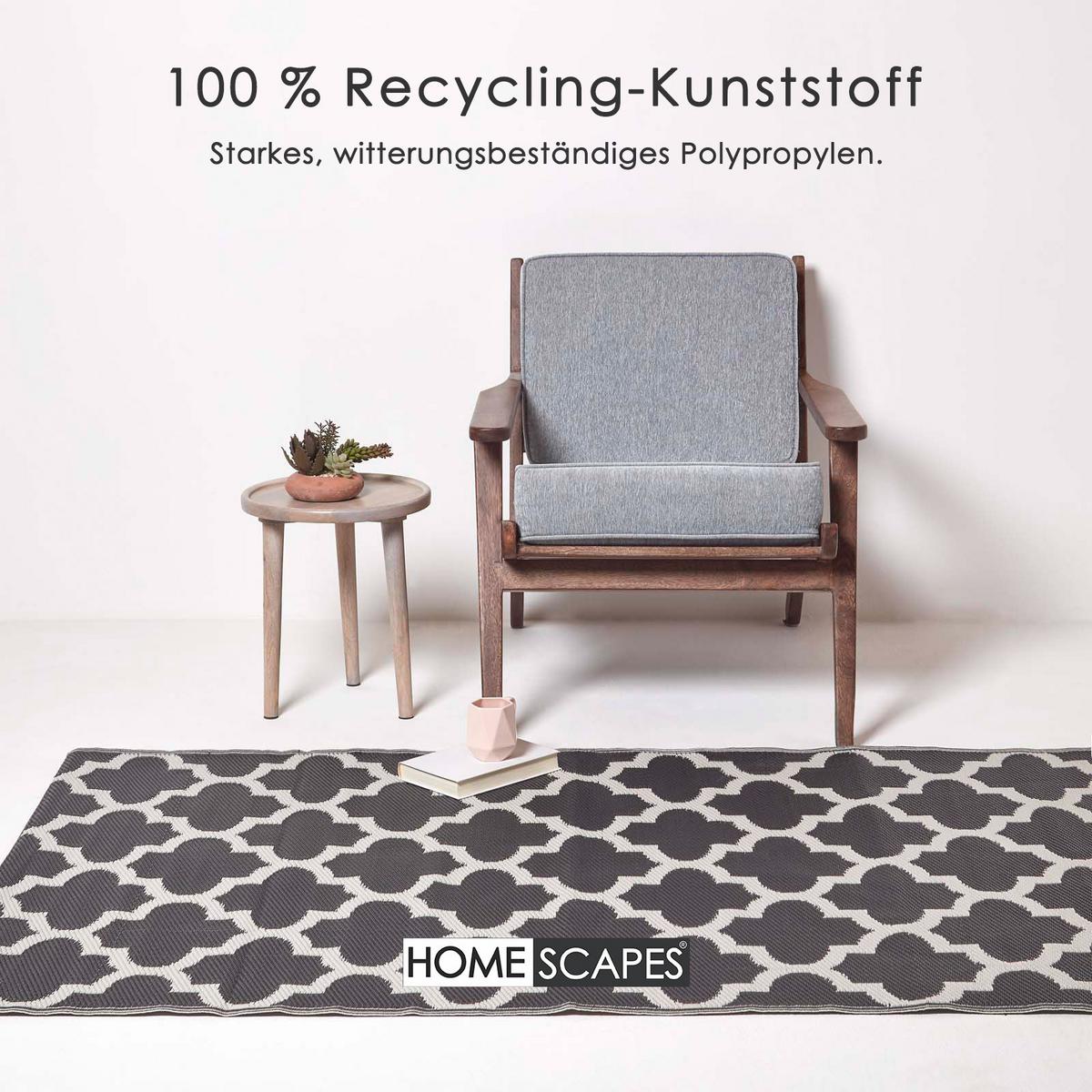 OUTDOORTEPPICH Nola, geometrisch gemustert 150/240 cm - Schwarz, Kunststoff (150/240cm) - Homescapes