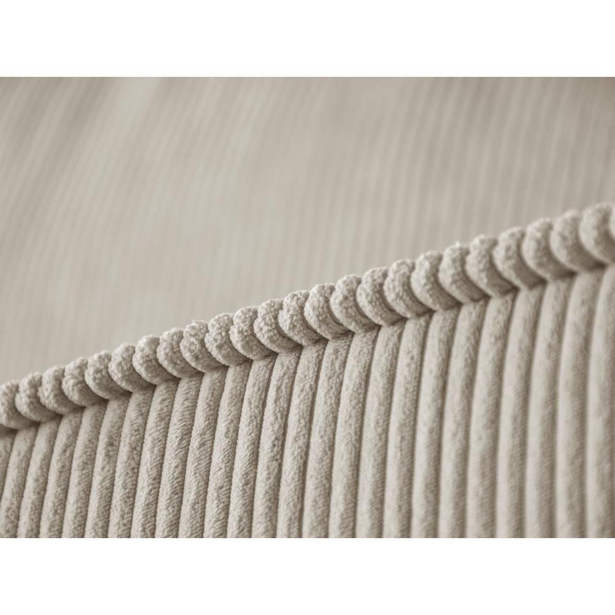 ECKSCHLAFSOFA mit Schlaffunktion Hektor, 247 cm, Ottomane 70 cm, beige - Beige/Schwarz, Kunststoff/Textil (247/152cm) - Beautysofa