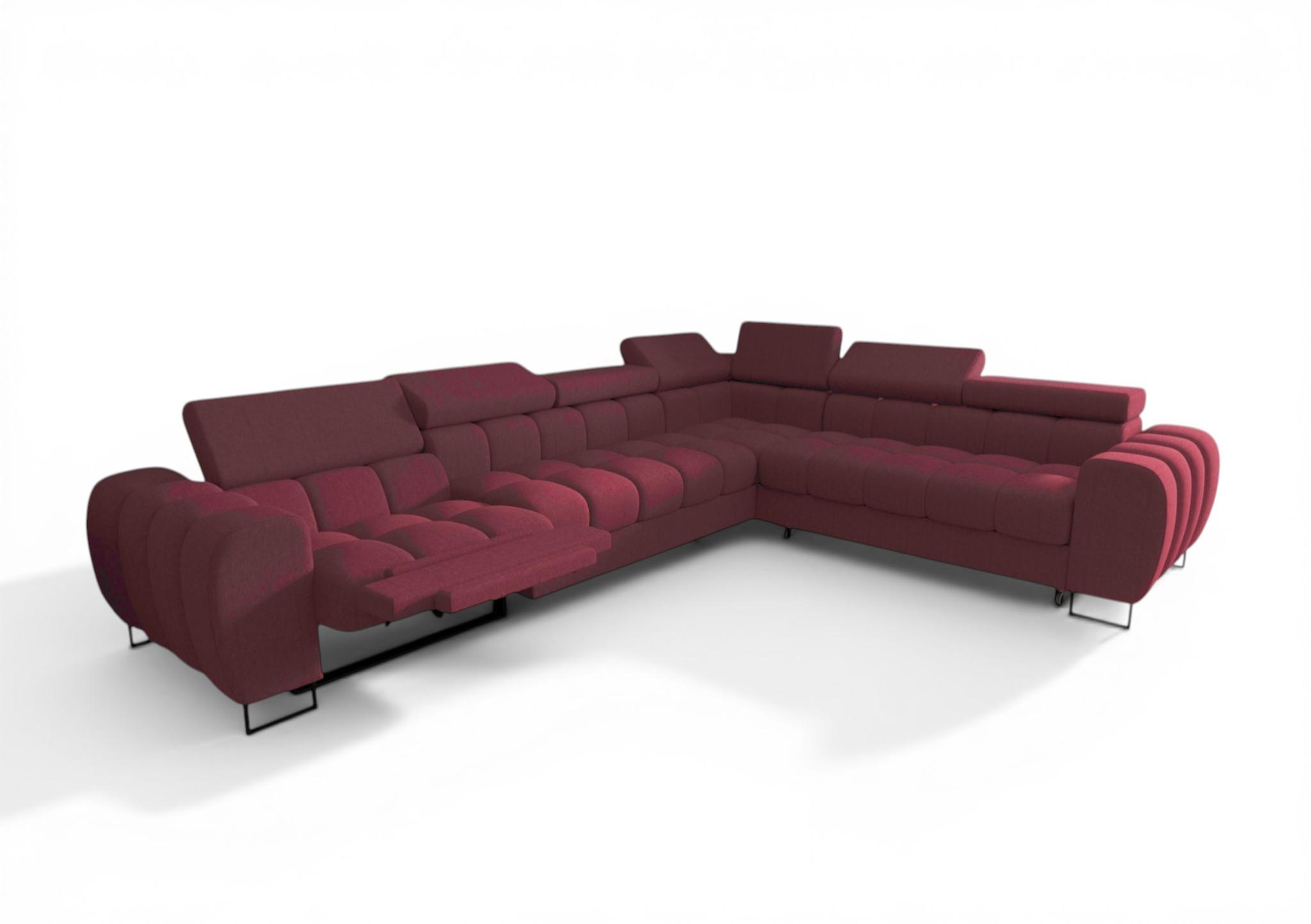 ECKSOFA Bastien Relax - Rot, Holzwerkstoff/Textil (330/260cm) - Fun Möbel