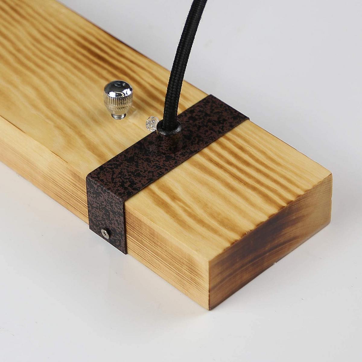 PENDELLEUCHTE Claudia 4-flammig 80/6/6 cm - Braun, Holzwerkstoff (80/6/6cm) - Nettlife