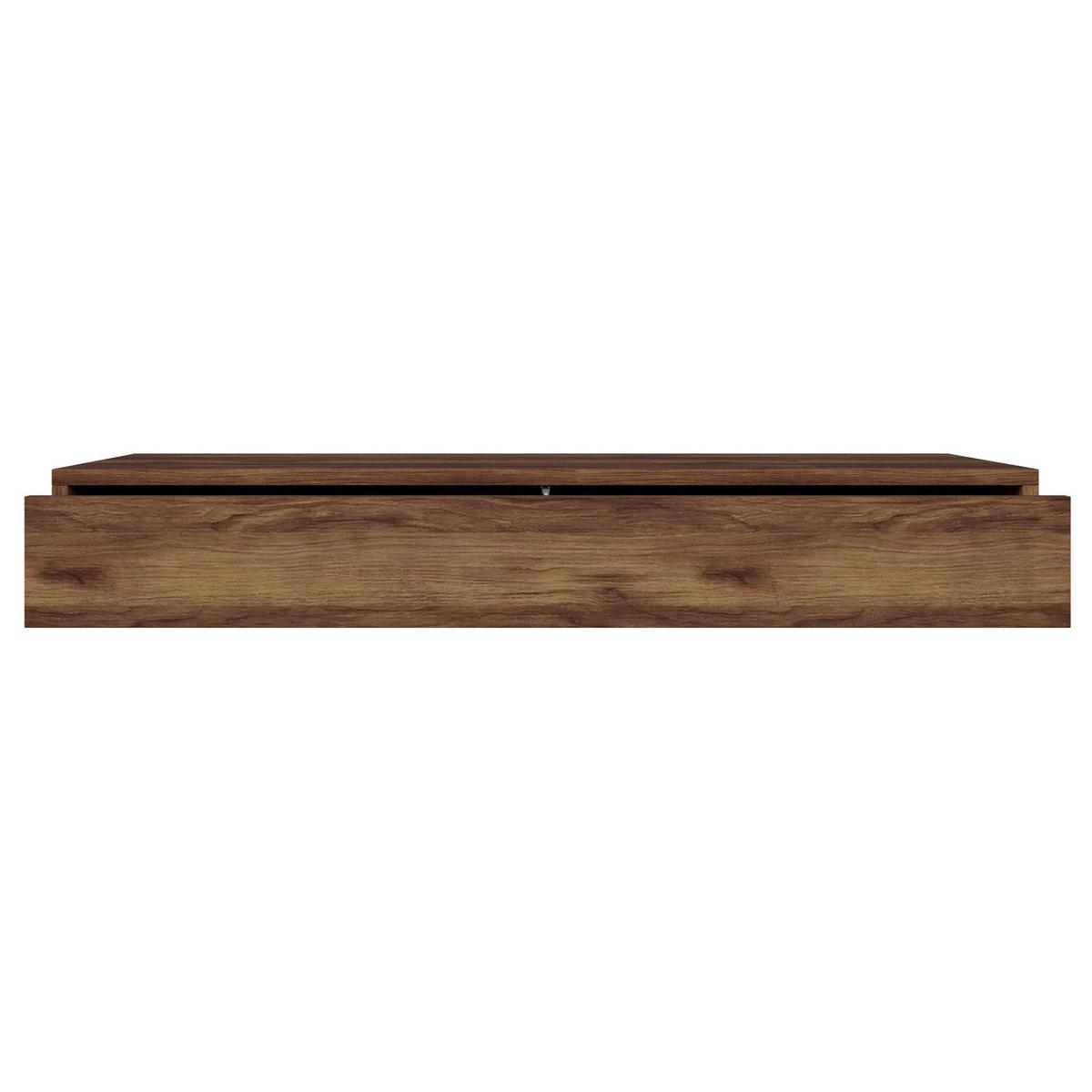 WANDKONSOLE Sanva Nussbaum Warmia Optik 90 cm - Dunkelbraun, Holzwerkstoff (90/17/35cm) - Selsey