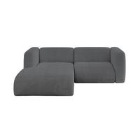 ECKSOFA Ottomane Links MIRA-L1 227x179x89 Dunkelgrau Cord - Dunkelgrau/Graphitfarben, Holzwerkstoff/Kunststoff (227/179cm) - ALTDECOR