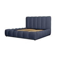 POLSTERBETT Heda Komplettset - Blau, Holzwerkstoff/Textil (180/200cm) - Fun Möbel