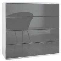 KOMMODE Pavos Grau Hochglanz - Grau, Holzwerkstoff (76/76/35cm) - Vladon