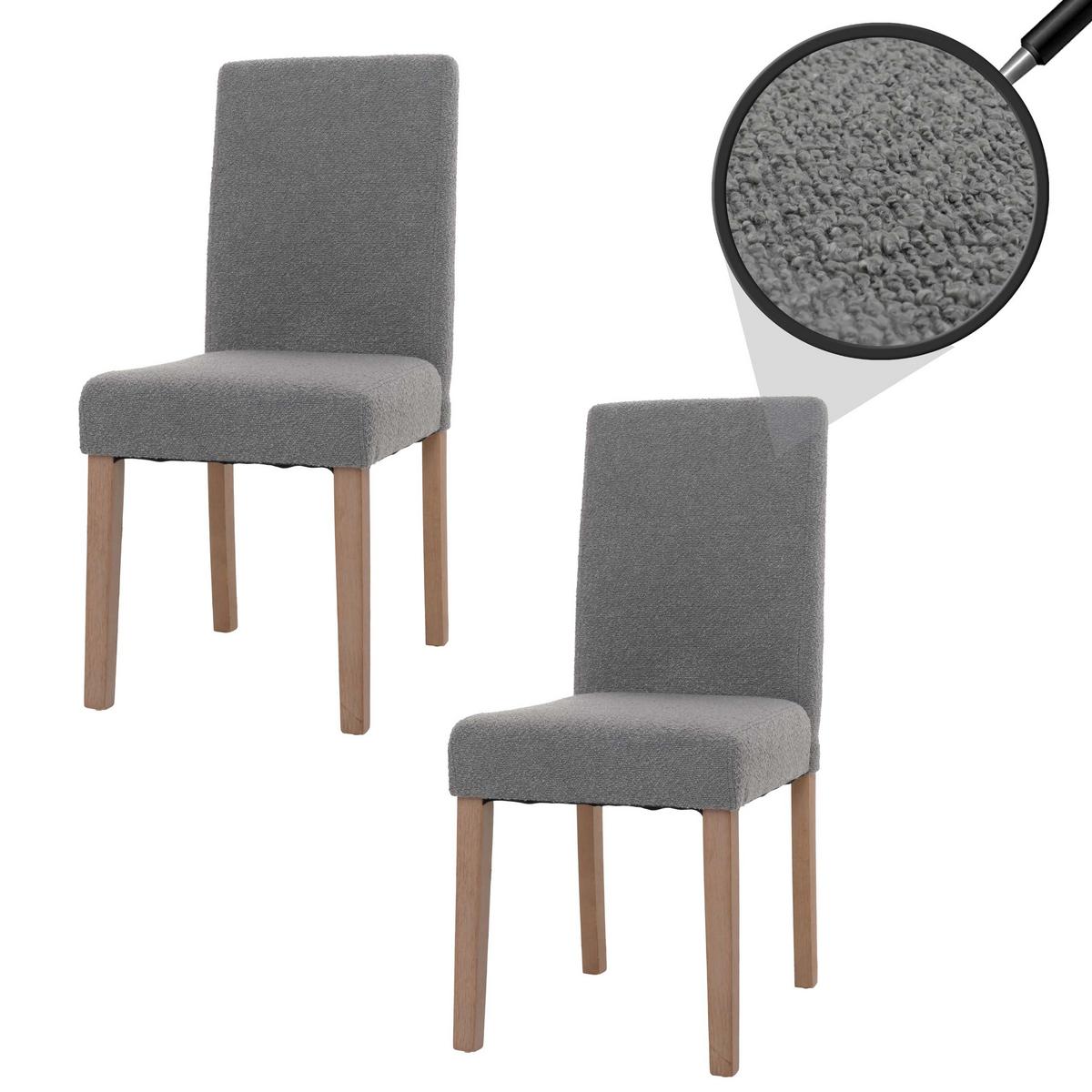 ESSZIMMERSTUHL Grau 2er-Set - Grau, Textil (42/90/50cm) - MCW