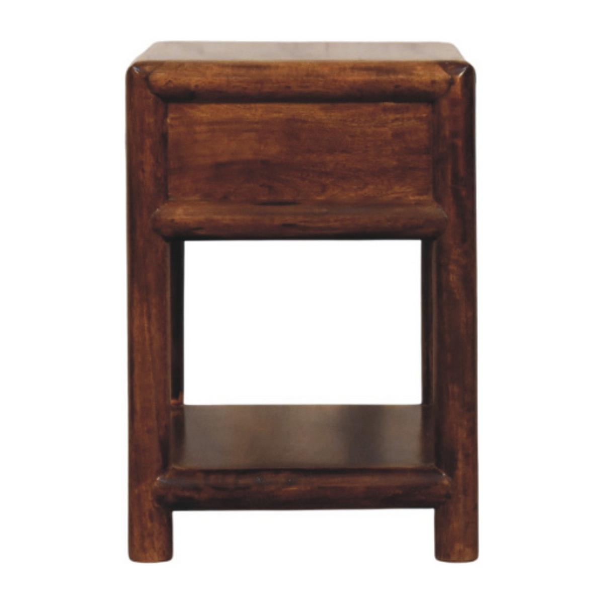 NACHTTISCH mit Kastanien-Finish, 1 Schublade, 1 offene Ablage, dunkelbraun - Dunkelbraun, Holz (45/50/35cm) - Artisan Furniture
