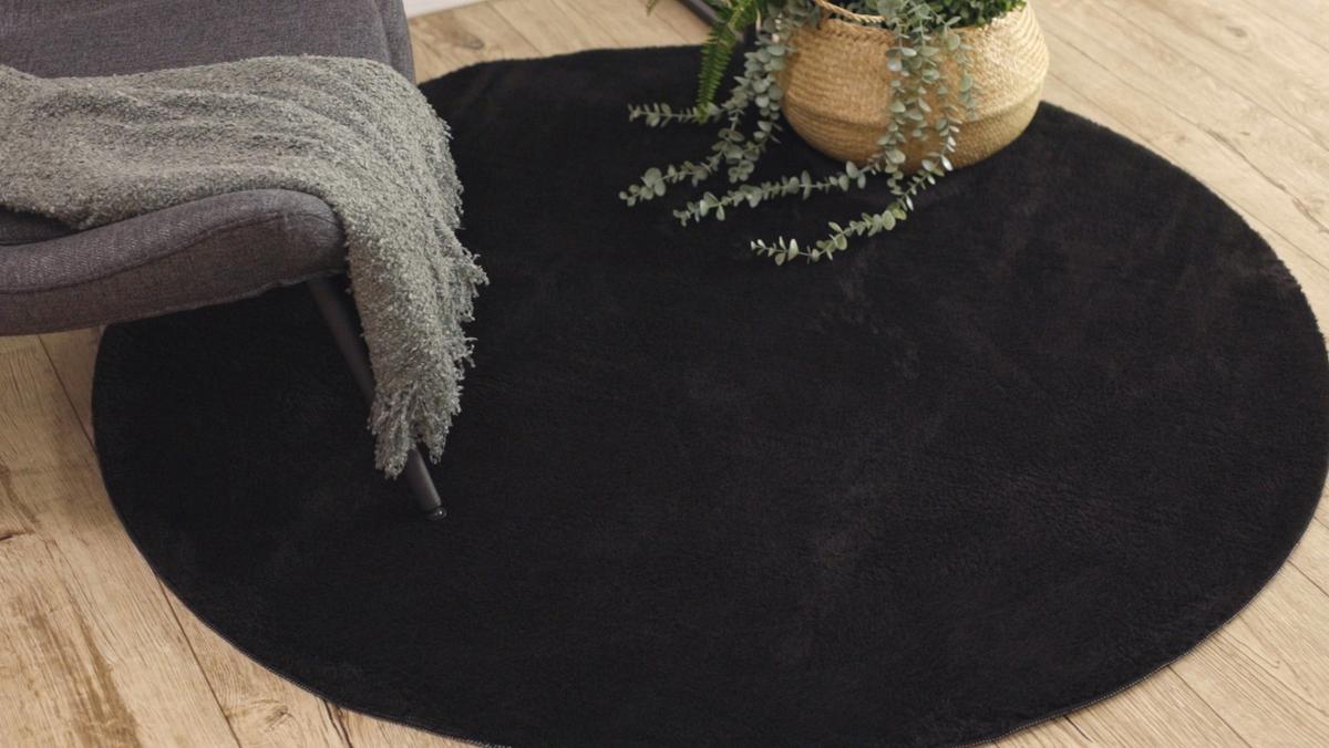 TEPPICH Lindo 100 cm - Schwarz, Textil (100/100cm) - rugsX