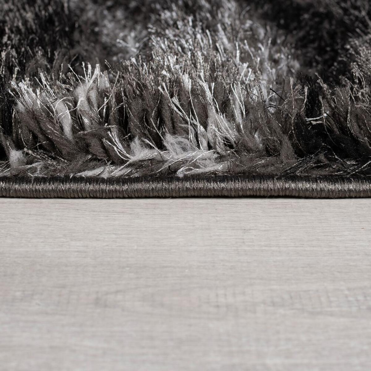 TEPPICH NADD, abstrakt, Grau-Schwarz, 80 x 150 cm - Grau, Textil (150/80cm) - KADIMA DESIGN