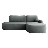 ECKSOFA Loridu O, Seite: Rechts - Graphitfarben/Schwarz, Holz/Kunststoff (274/174cm) - MIRJAN24