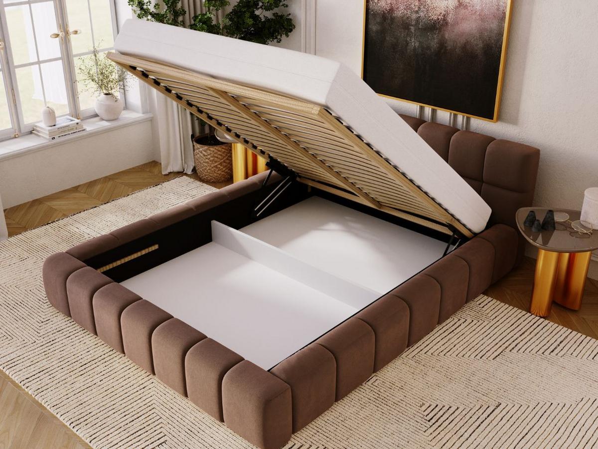 POLSTERBETT Alicante 120x200 Braun - Braun, Textil (120/200cm) - Graingold