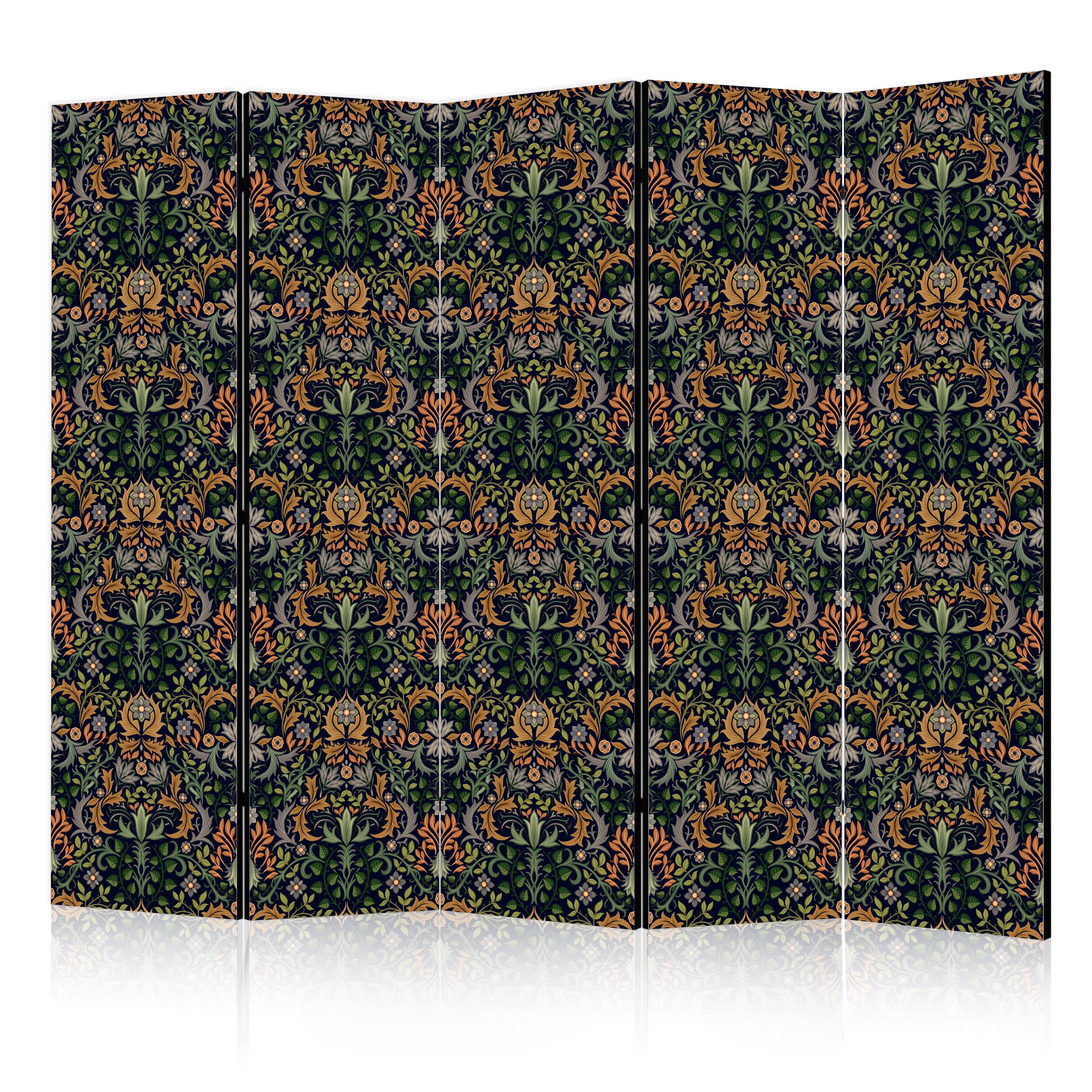 PARAVENT 5-tlg 225x172 cm Viktorianischen Stil - Multicolor, Holz/Textil (225/172/3cm) - Muralo