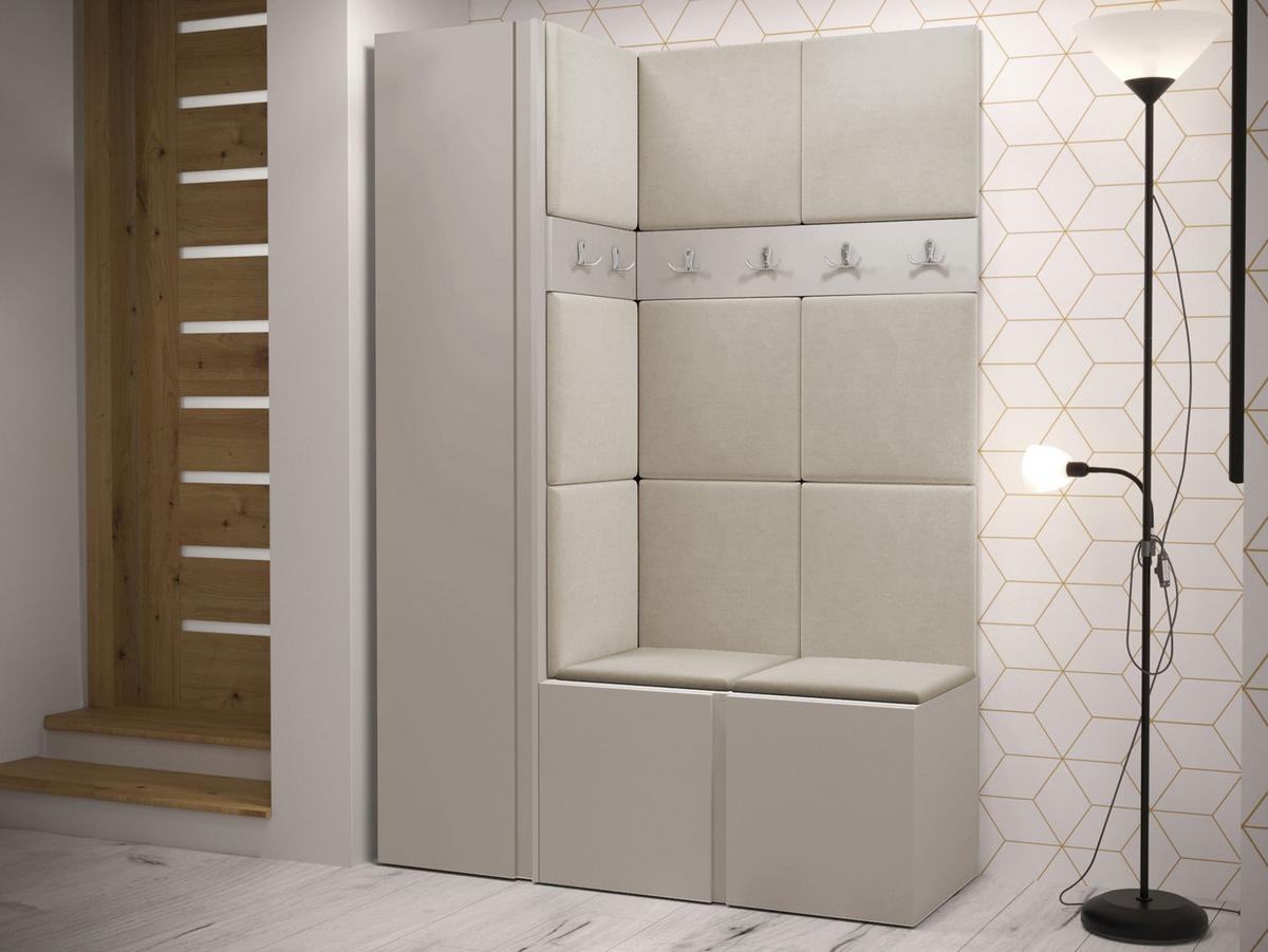 GARDEROBEN-SET Orion IX - Kaschmir/Beige, Holzwerkstoff/Kunststoff (124/186/46cm) - MIRJAN24