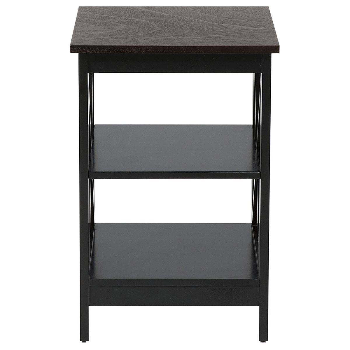 BEISTELLTISCH schwarz quadratisch 40/40 cm Foster - Schwarz, Holzwerkstoff (40/40/60cm) - Beliani