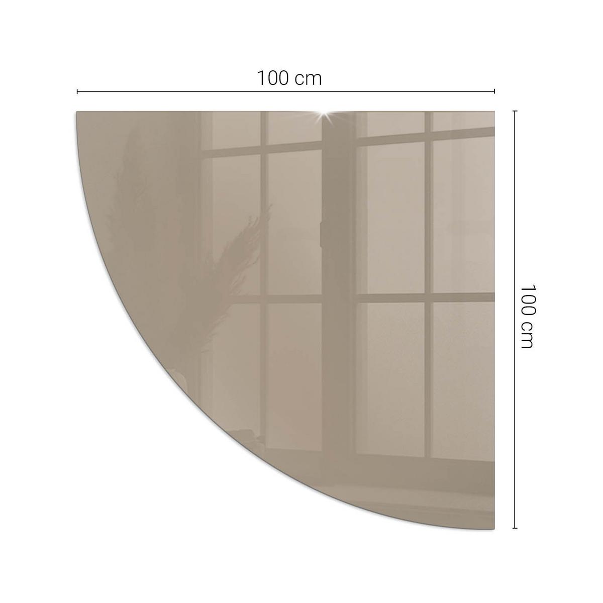 GLASPLATTE für Kamin 100x100 cm - Braun, Glas (100/100/0.4cm) - TULUP