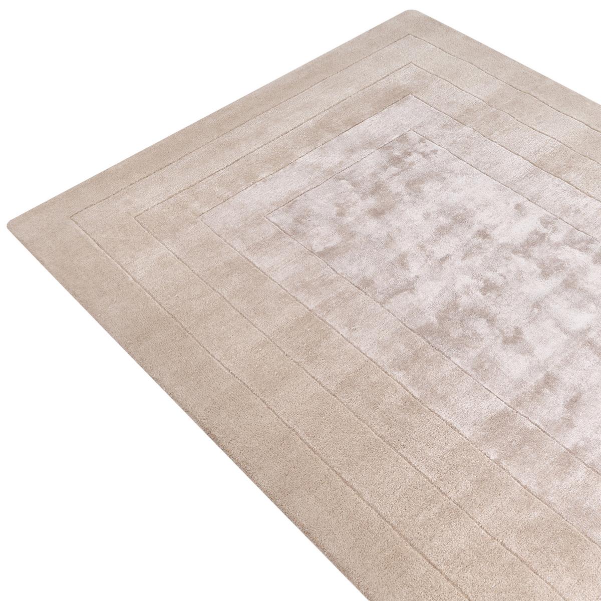 TEPPICH Beige 160/230 cm Viskose Amado - Beige, Textil (160/230cm) - Beliani