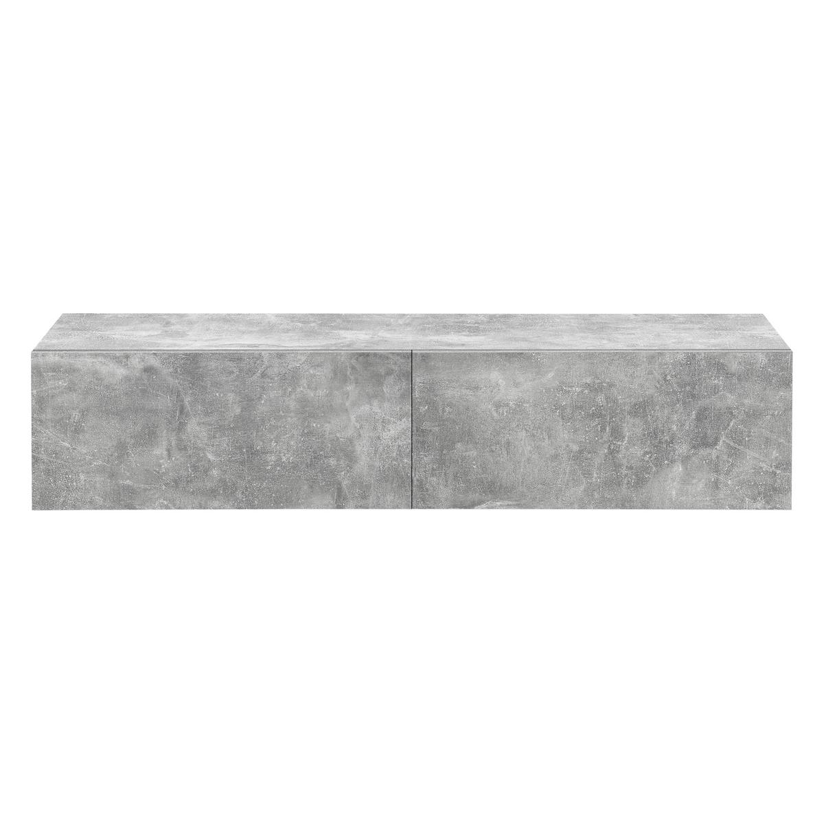 HÄNGELOWBOARD Evaton - Grau, Holzwerkstoff (140/30/33cm) - [en.casa]