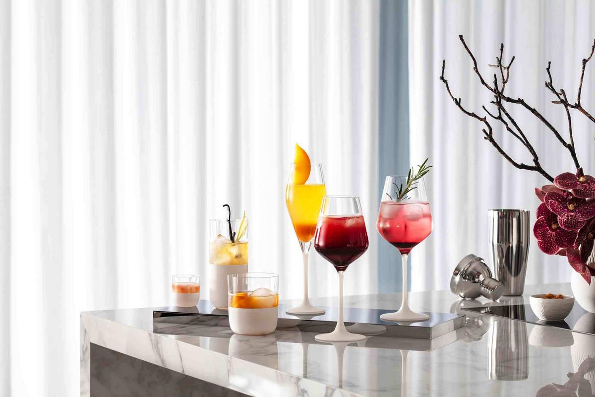 CHAMPAGNERGLÄSER Manufacture Rock weiß-transparent 260 ml 4er Set - Transparent/Weiß, Glas (0.26L) - Villeroy & Boch