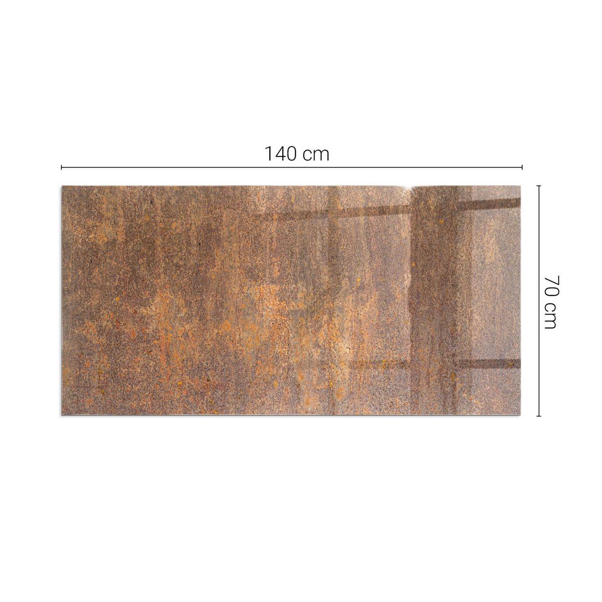 GLASPLATTE für Kamin 140x70 cm - Braun, Glas (140/70/0.4cm) - TULUP