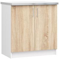 UNTERSCHRANK Weiß, Eiche Sonoma 82/80/44,5 - Weiß/Eiche Artisan, Holzwerkstoff (80/82/44.5cm) - RAUMHIRSCH FURNITURE