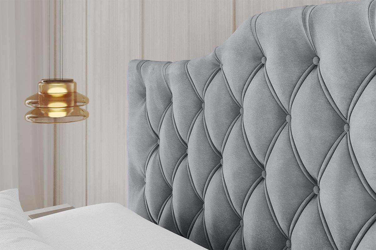 POLSTERBETT mit Bettkasten und Lattenrost, Bett mit Matratze H3/H4 - FALIO 120x200 Hellgrau - Hellgrau, Holzwerkstoff/Textil (120/200cm) - ALTDECOR
