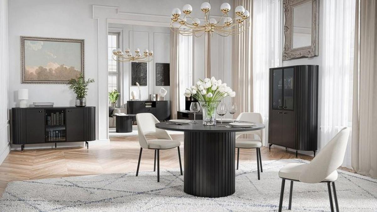 SIDEBOARD Zante Schwarz 150 cm - Goldfarben/Schwarz, Holzwerkstoff/Metall (150/81/40cm) - Selsey