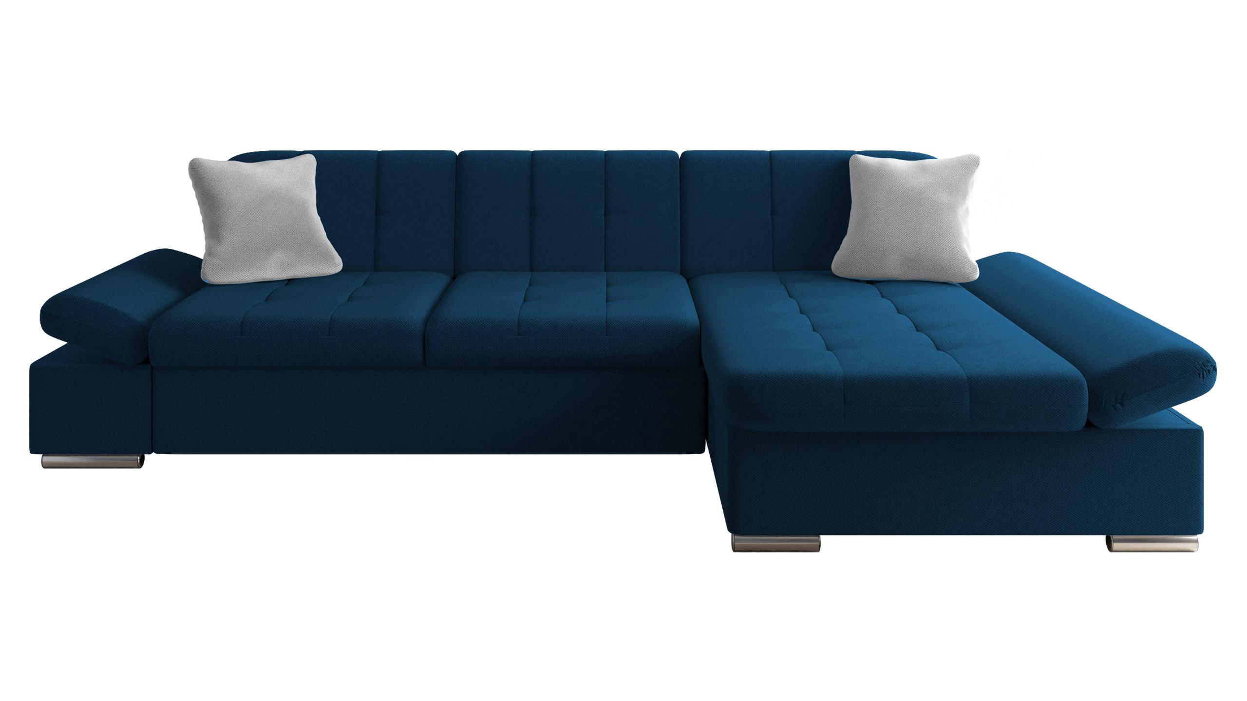 ECKSOFA Malwi, Seite: Rechts - Dunkelblau, Holz/Textil (278/161cm) - MIRJAN24