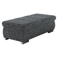 POLSTERHOCKER Bangkok Groß - Greige/Silberfarben, Holz/Kunststoff (120/39/60cm) - MIRJAN24