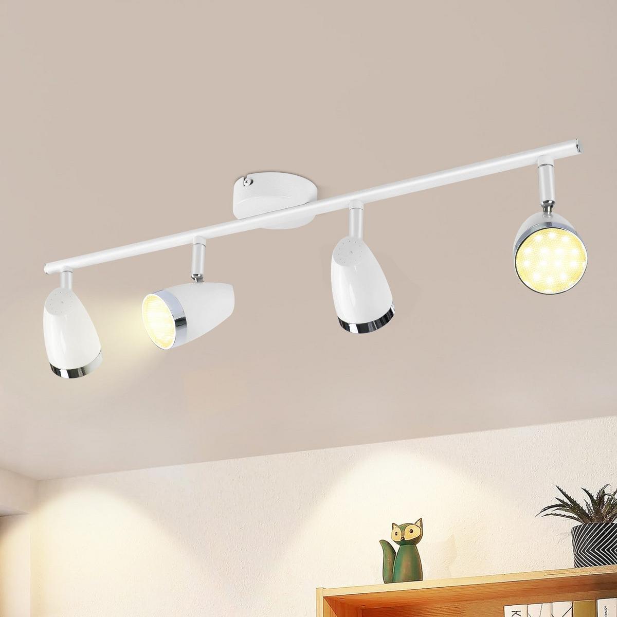 DECKENSTRAHLER Lichta 15.5/80/60 cm - Weiß, Kunststoff (60/15.5/80cm) - ZMH