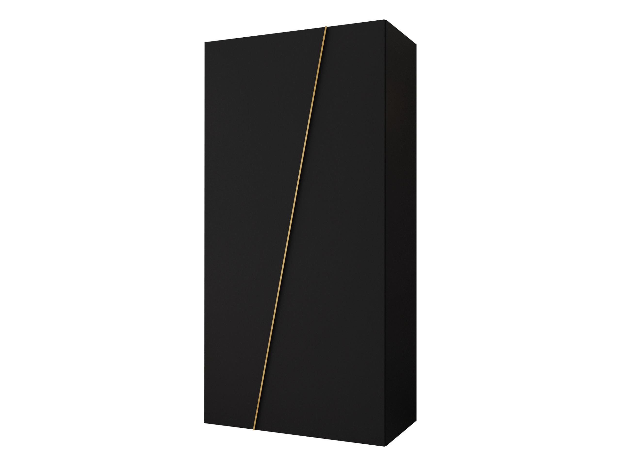DREHTÜRENSCHRANK Zen 100 cm - Goldfarben/Schwarz, Holzwerkstoff/Kunststoff (100/202/50cm) - MIRJAN24