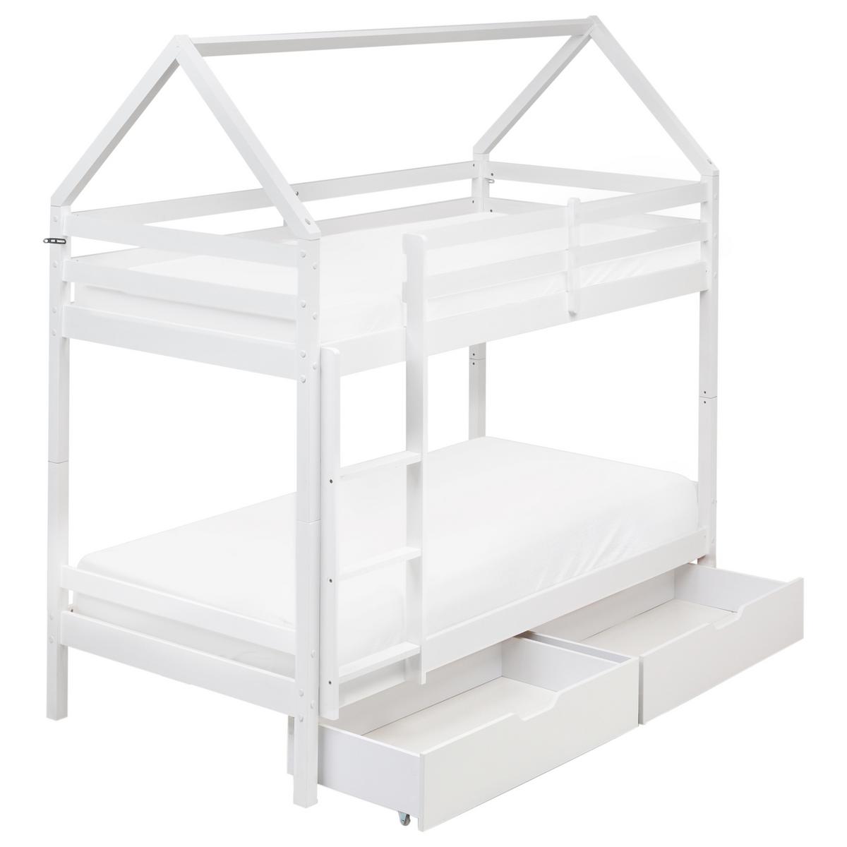 HOCHBETT 90/200 cm Weiß Ternas - Weiß, Holz (90/200cm) - Beliani
