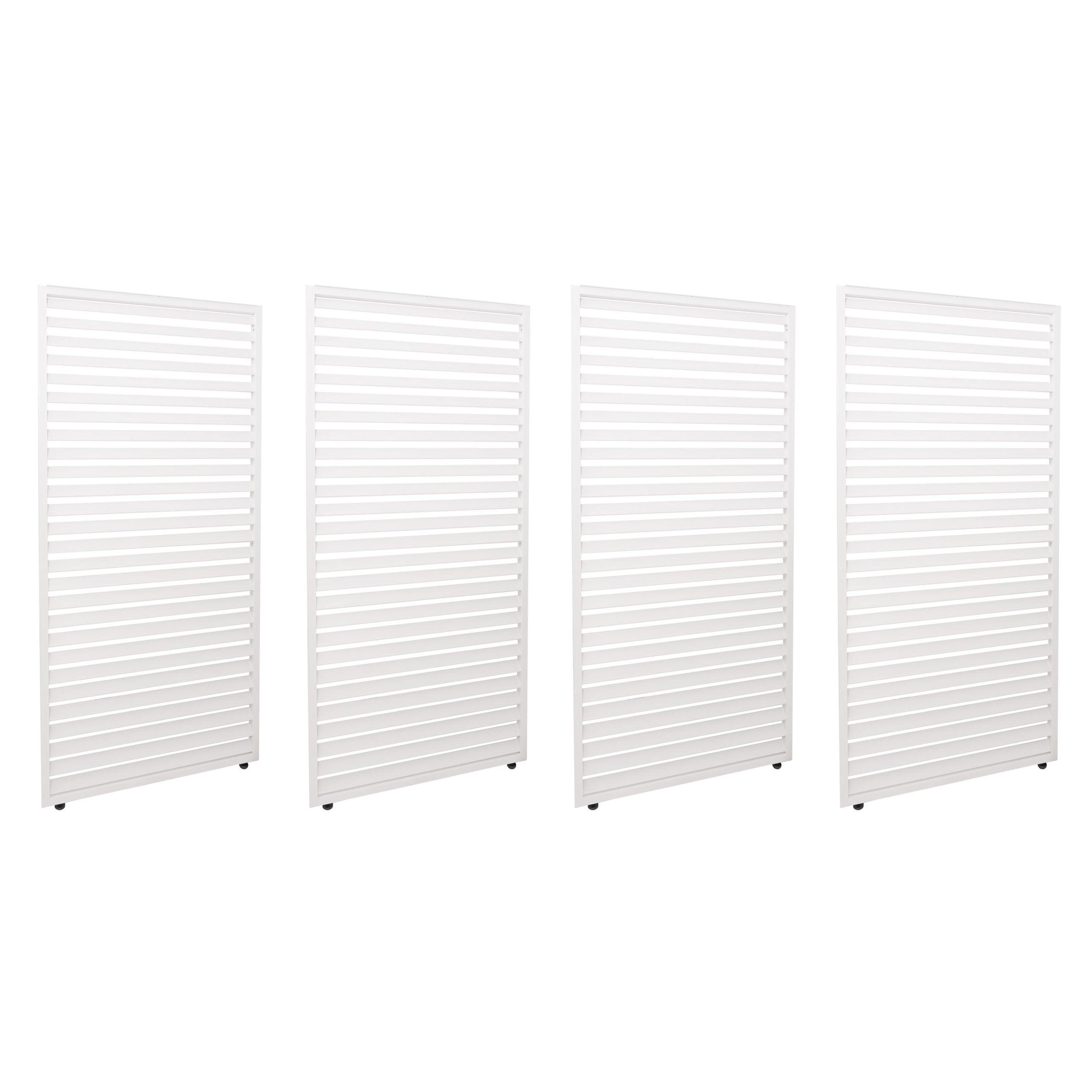 PANEELE FÜR PERGOLA Weiß 4er-Set-Set - Weiß, Metall (369/204/4cm) - MCW