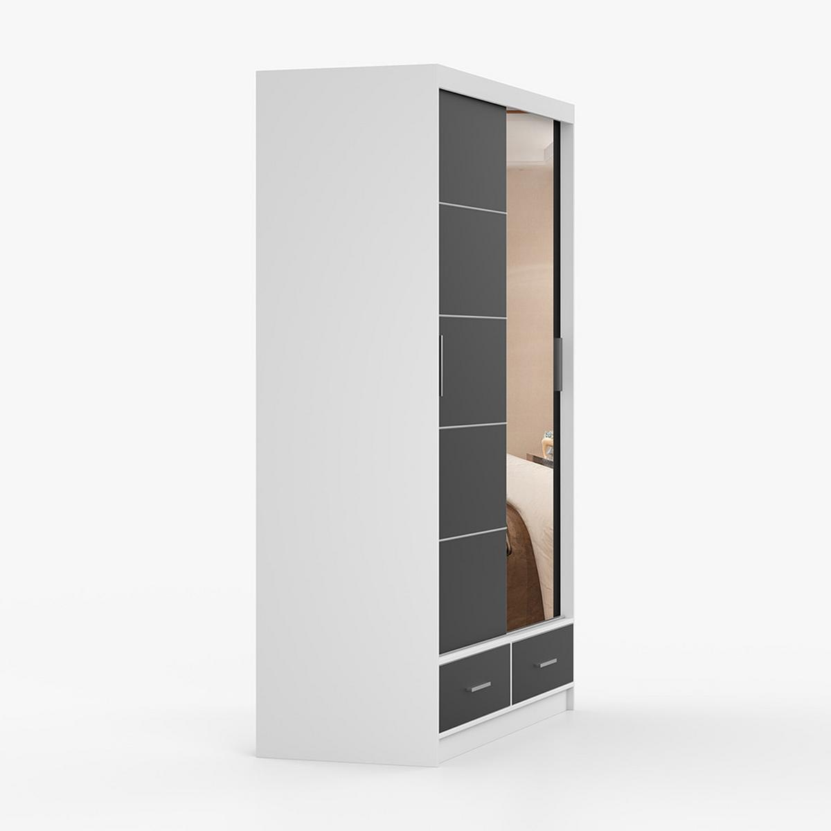 KLEIDERSCHRANK Florence 150 cm, 150/218/61, 2-türig, schwarz - Schwarz, Holzwerkstoff (150/218/61cm) - imoebel24