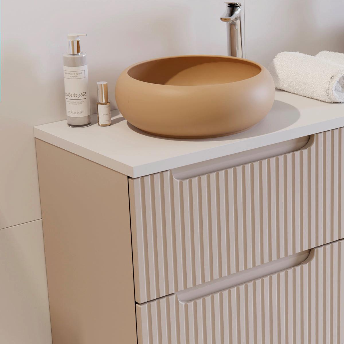 DOPPELWASCHTISCH 120.4cm Riva Kaschmir - Beige, Holzwerkstoff (120.4/59/40cm) - Petits-meubles