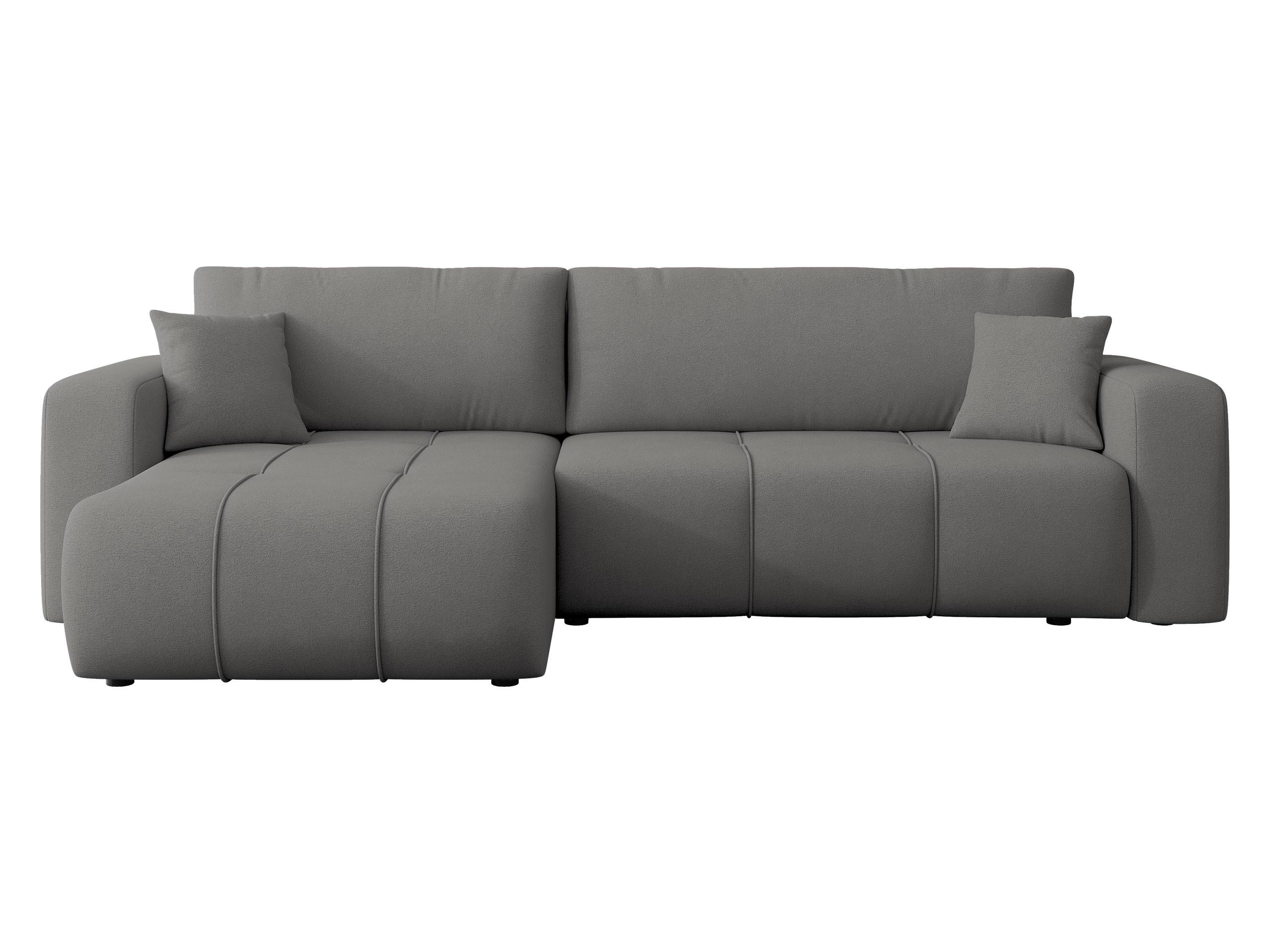 ECKSOFA Furyn Maxi - Dunkelgrau/Schwarz, Holz/Kunststoff (274/145cm) - MIRJAN24