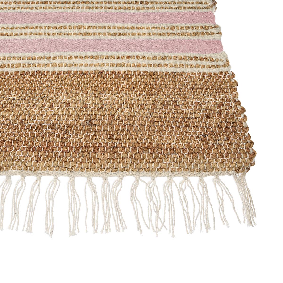 TEPPICH geflochten Mirza 230/160 cm - Beige, Naturmaterialien (160/230cm) - Beliani