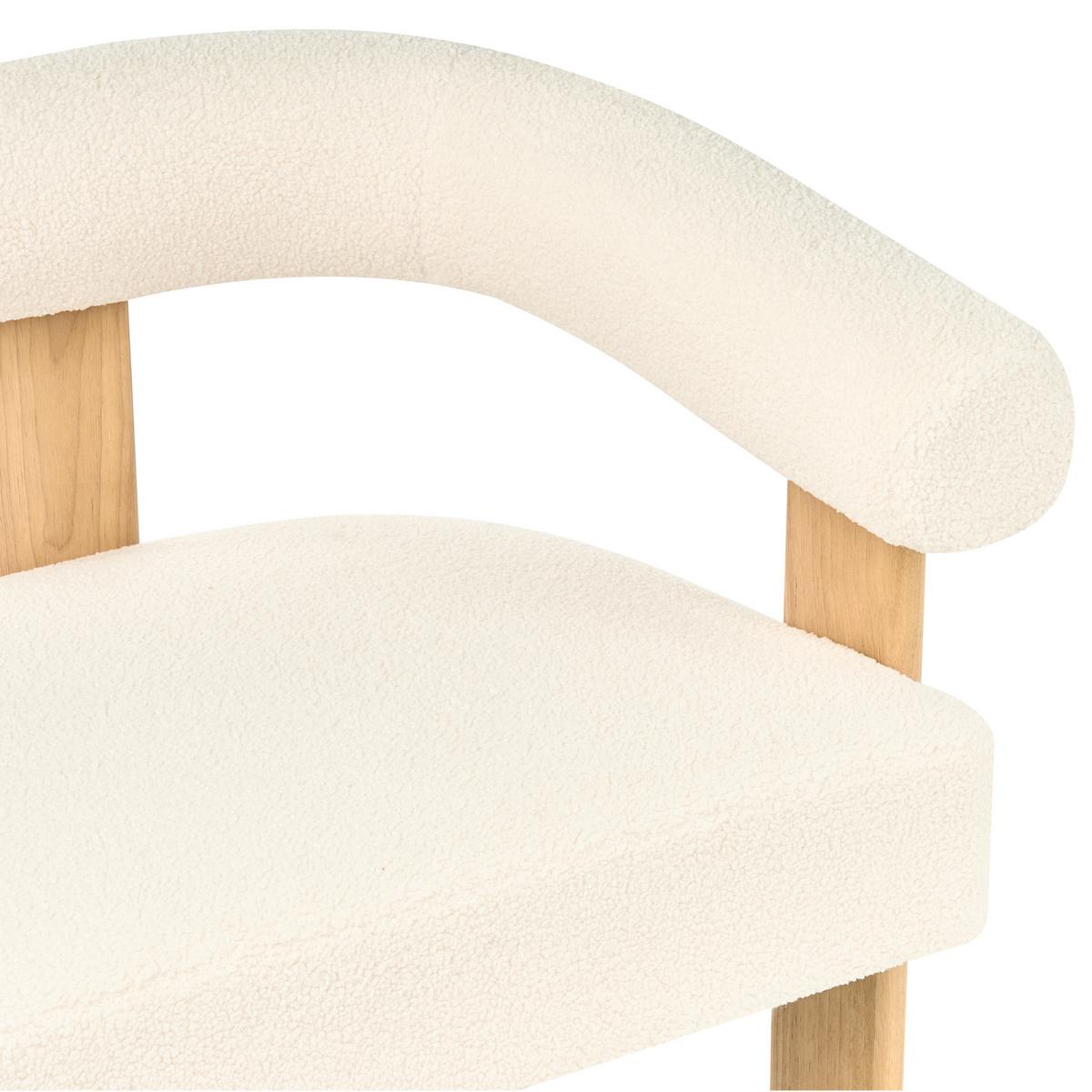 2-SITZER-SOFA Bouclé Cremeweiß/Hellbraun Ilbro - Creme, Textil (138/76/68cm) - Beliani