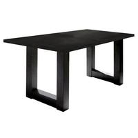 ESSTISCH ausziehbar Eila 7 160 x 90 x 75 Esszimmertisch Schwarzstahl - Schwarz, Holz (160/90/75cm) - 58aufmkessel