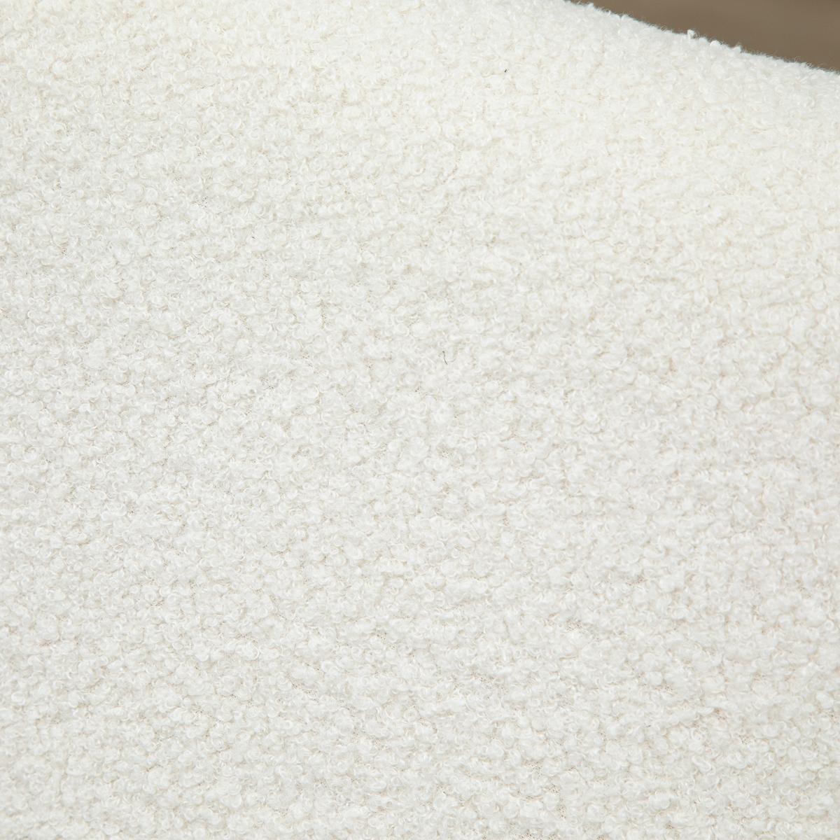 SCHAUKELSTUHL mit Holzrahmen Wohnzimmersessel Lounge Kautschukholz Cremeweiß - Creme, Kunststoff (76/77/60cm) - HOMCOM