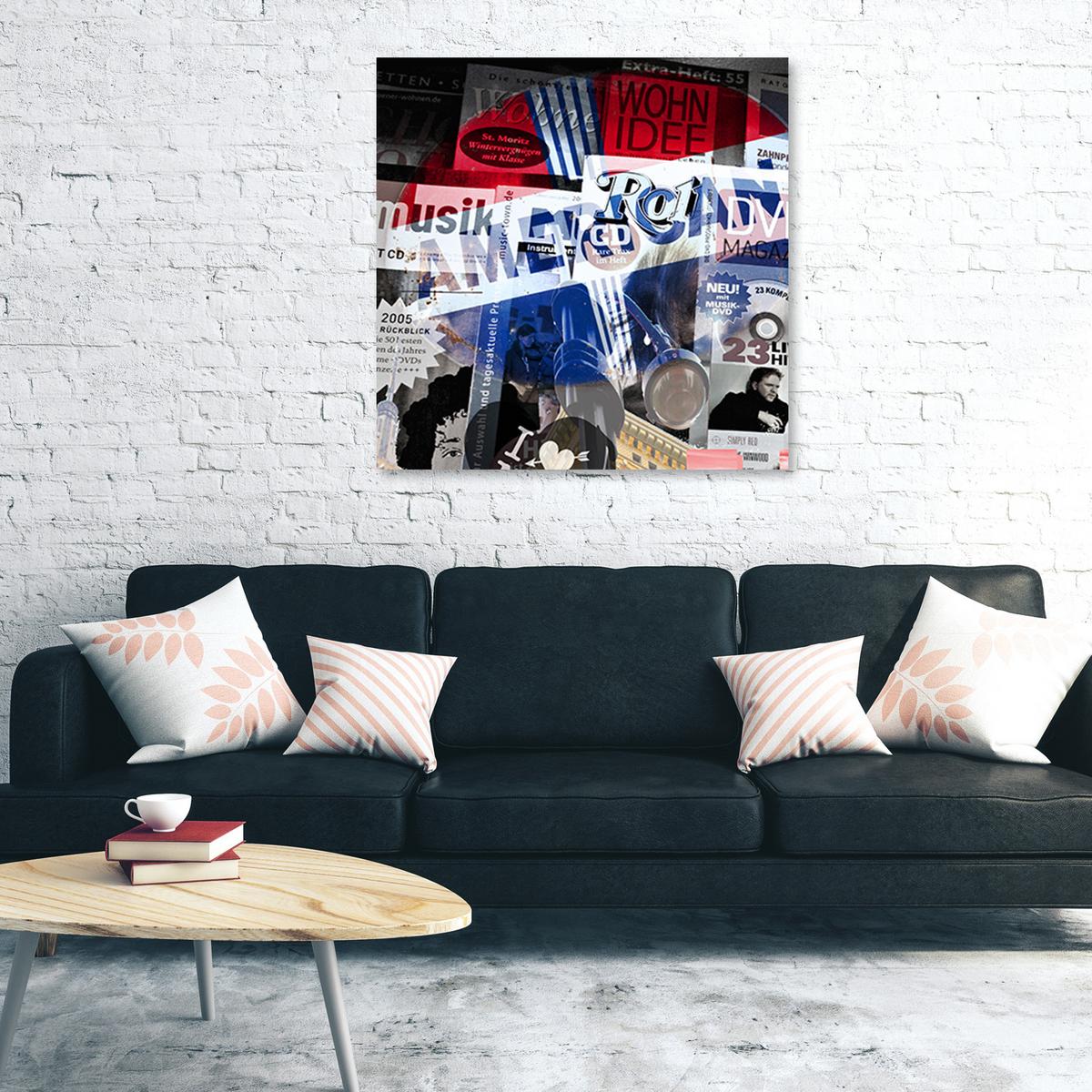 WANDBILD abstrakte kunst farbe - Multicolor, Textil (40/40cm) - Feeby