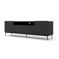 TV LOWBOARD Schwarz, Schwarz 193/60/40 - Anthrazit/Schwarz, Holzwerkstoff (193/60/40cm) - RAUMHIRSCH FURNITURE