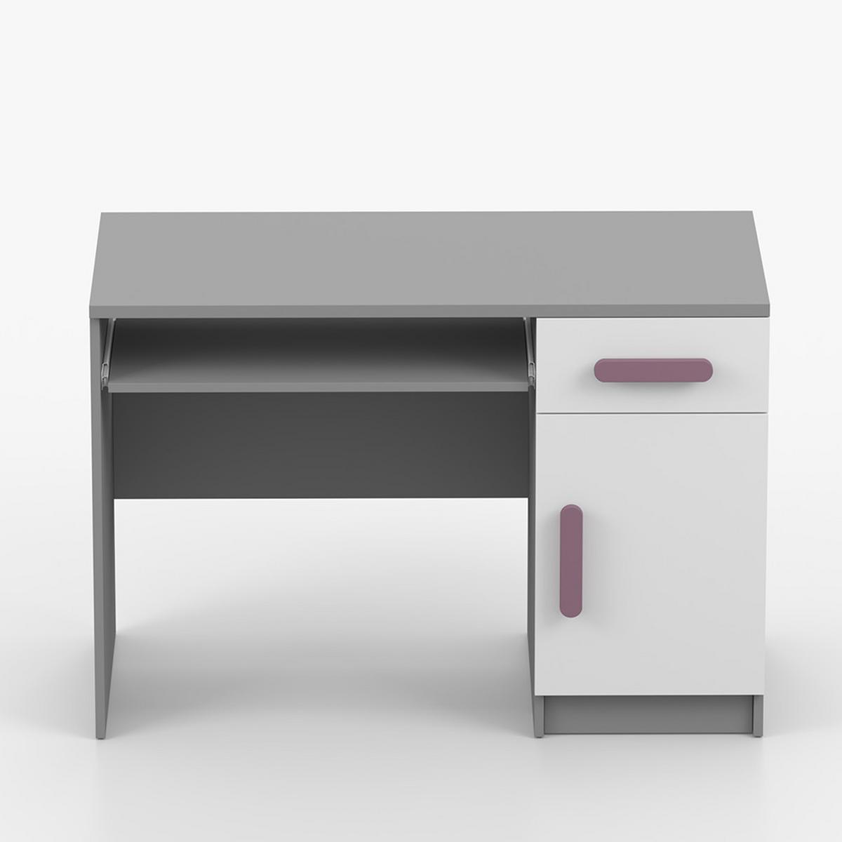 KINDERSCHREIBTISCH Jonas II 08 110 cm, 110/75/50, grau - Grau, Holzwerkstoff (110/75/50cm) - imoebel24