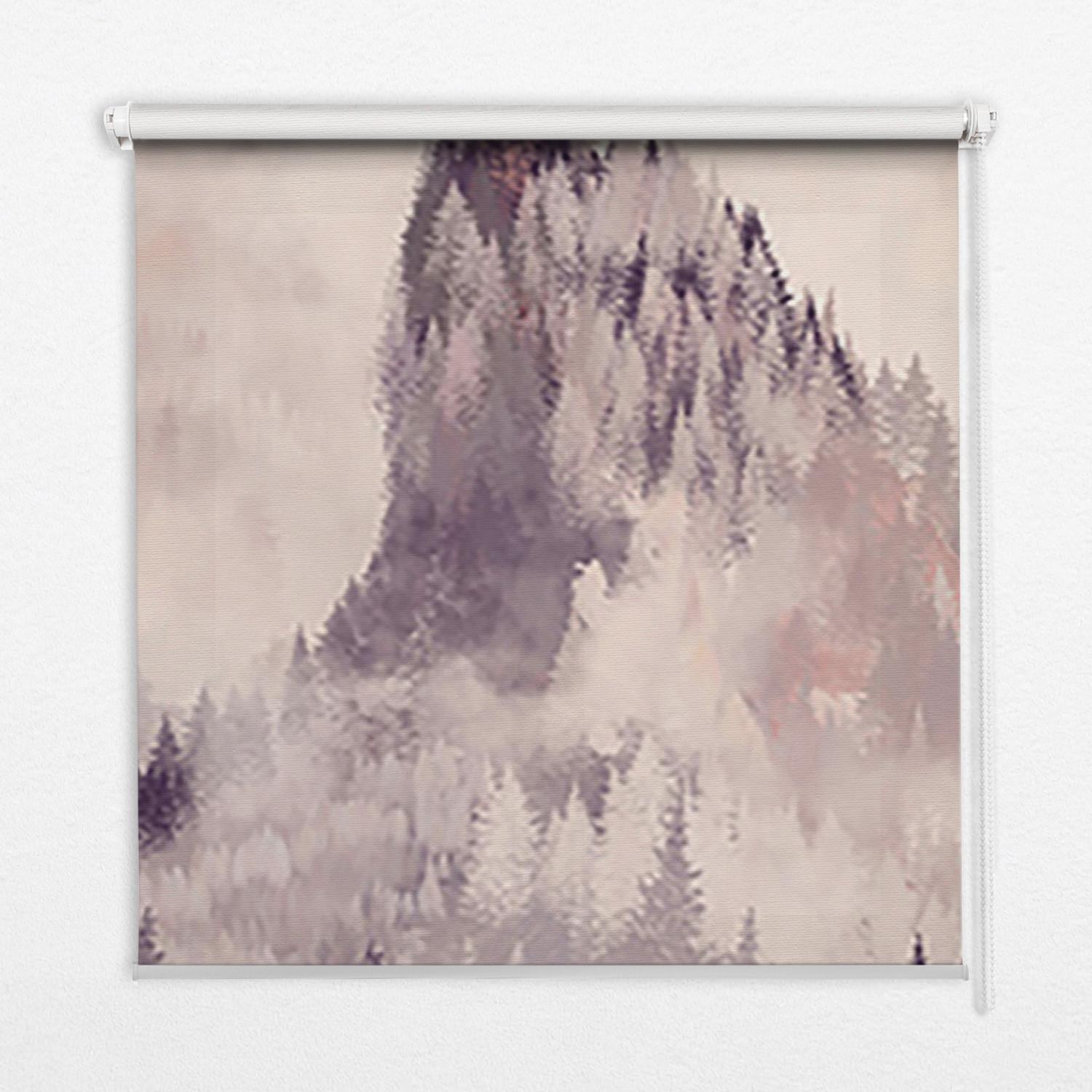 INNENROLLO - Fensterrollo - Rollo - 80x140 cm - Bemalte Berge - Schwarz, Kunststoff (80/140/0.5cm) - TULUP